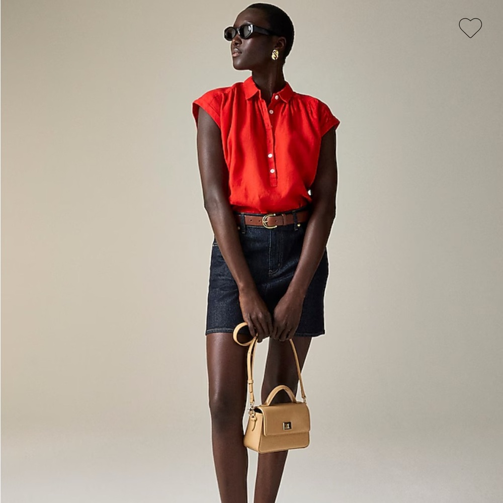 J. Crew Women’s Capitaine shirt in Baird McNutt Irish linen NWOT!!